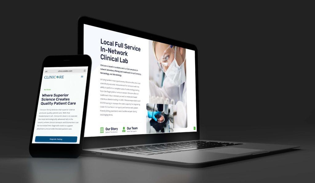 CliniCore Labs Website designed by WebMark Consulting Group